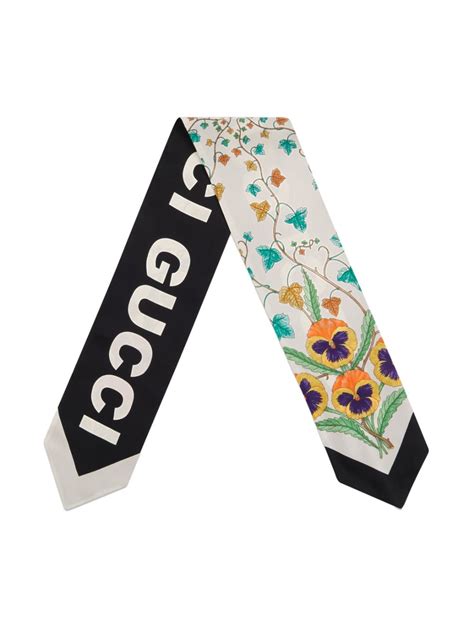 gucci floral silk scaft for princess|gucci print silk neck bow.